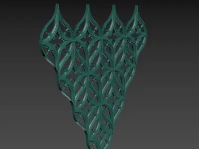 Seamless Gothic pattern 2 3D print model