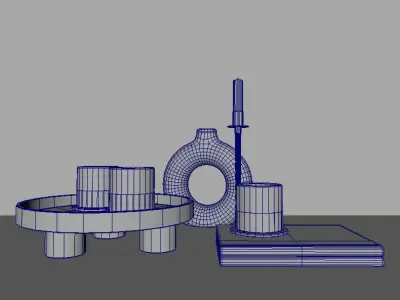 Decoration Set Candles 3D model