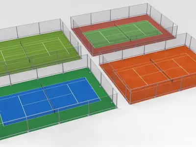 Tennis Court Collections 3D model