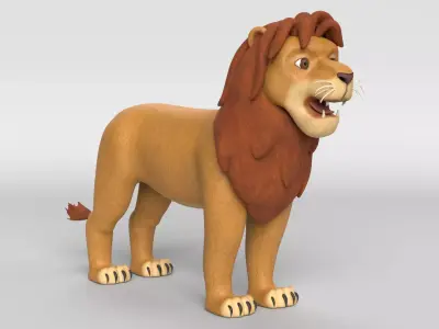 Cartoon Lion 3D model purchase