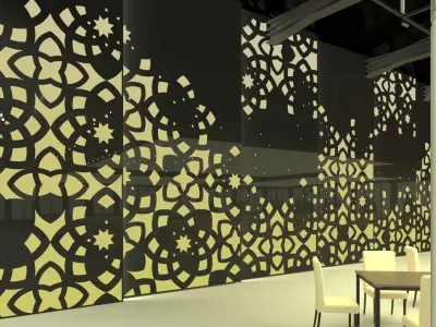 Arabesque wall decor 3D model