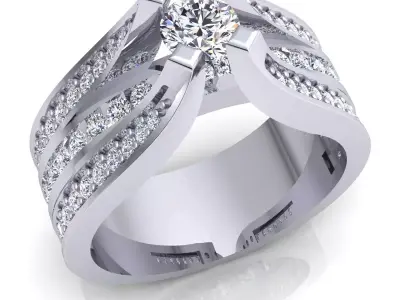 Fancy Luxury Ring 3d Model Render Detail  3D print model