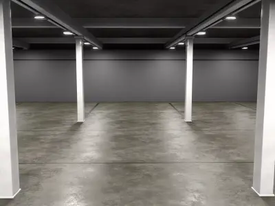 3D Underground Parking interior 3D model