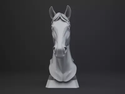 Horse Bust - Animal Figurine 3D print model