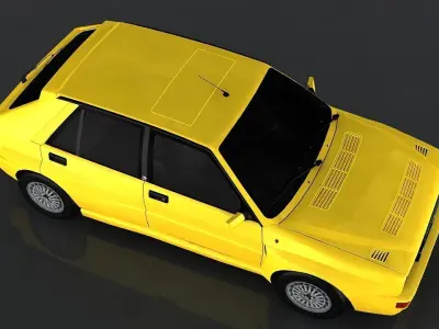 Lancia Delta 1992  Low-poly 3D model