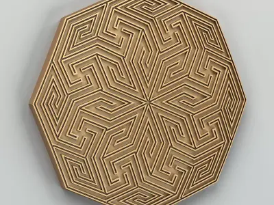 Round rosette 039 3D model