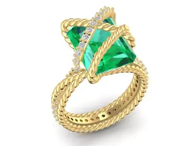 LUXURY DIAMOND RING 3078 3D print model