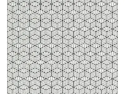 Golden Metal Wall Panel 3D model