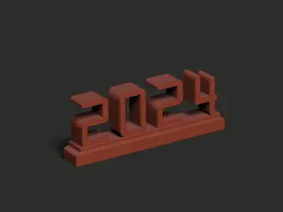 2024 new year 3D print model