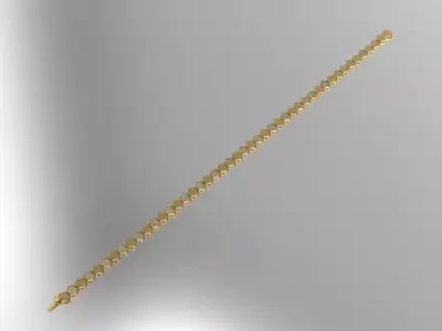 HexaTennis Gold Bracelet Luxury 3D Gourmette Model 3D print model