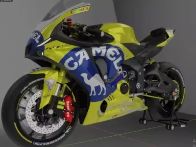 YZF R1-M 2020 Model with Camel Livery 3D model