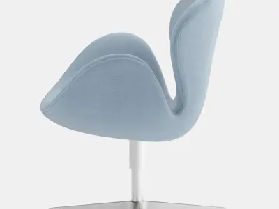 SWAN  Chair Arne Jacobsen Fritz Hansen Fabric 3D model