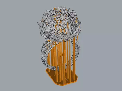 Ultra Vision Ring Gold Jewelry 3D print model 6