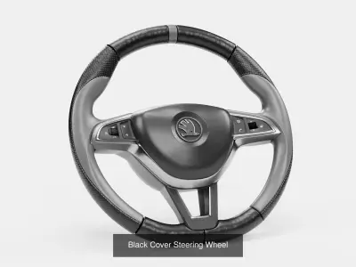 Six Color Steering Wheel Collection 3D Model Pack