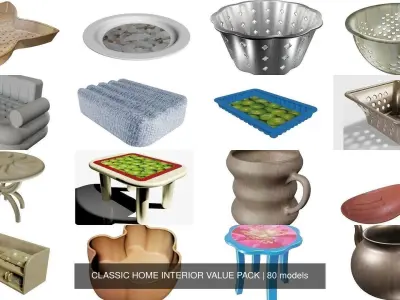 CLASSIC HOME INTERIOR VALUE PACK 3D Model Collection