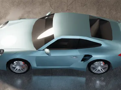 Porsche 911 6th gen Low-poly 3D model