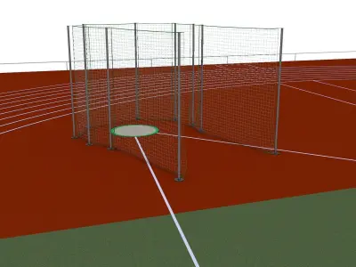 Athletics stadium 3D model