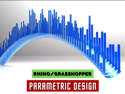 Parametric Staircase Design in Grasshopper Rhino 3d model 3D model
