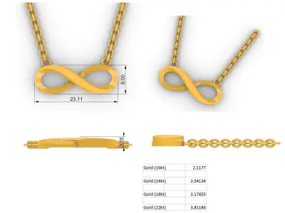 Infinity Pendant  3D print model