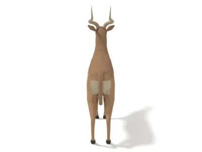 Low Poly Cartoon Impala Antelope Low-poly 3D model