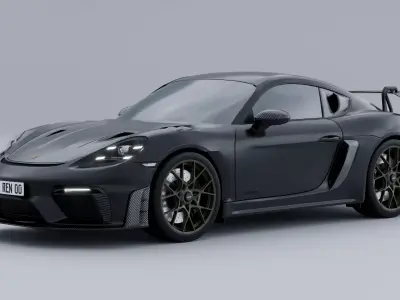 Porsche Cayman GT4 RS 3D Blender File Textured 3D model