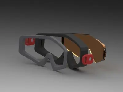 Ski goggles concept 1 Free 3D model