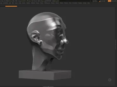 human head modern sculpture 3d print model 120 3D print model