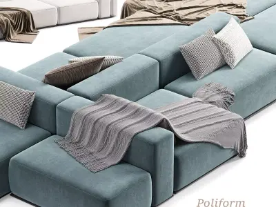 Poliform Westside Sectional Sofa 3D model