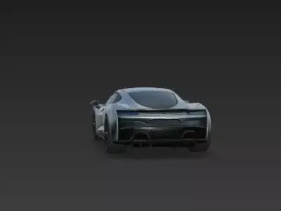 Ultra-Realistic Sports Car 3D Model - High-Poly Luxury Supercare 3D model