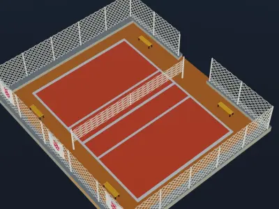 Volleyball Stadium - Japan Low-poly 3D model