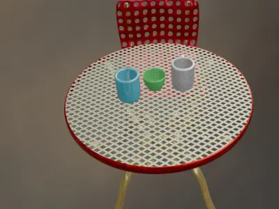 Free Christmas Cafe Set Free 3D model