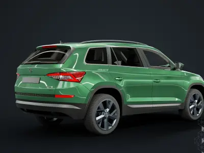 Skoda Kodiaq 2017 Low-poly 3D model