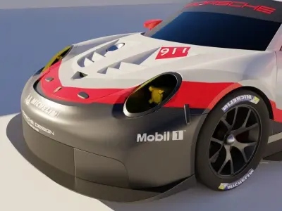 Porsche 911 RSR 3D model