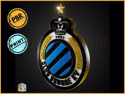 Club Brugge logo - Cinematic - 3D print 3D model