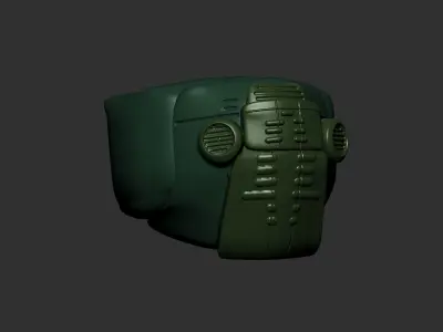 helmet high poly sculpt 3d printable  3D model