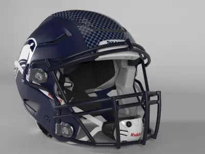 SEATTLE SEAHAWKS Helmet Football NFC WEST PBR updated 2025 3D model