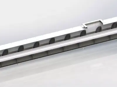 SCREW CONVEYOR 500X6225 3D model