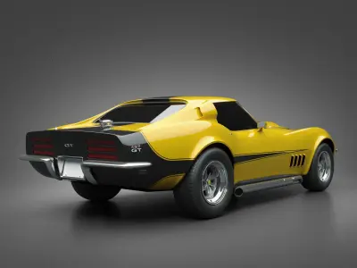 1969 Baldwin-Motion Corvette Phase III GT 3D model