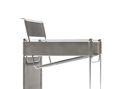 THINCHAIR concrete and glass bench 3D model