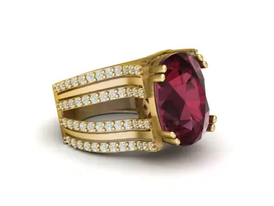 LUXURY WEDDING DIMOND RING FOR WOMEN 3D PRINTABLE MODEL 3D print model