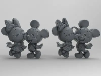 valentines day mickey minne love decor 3D print model