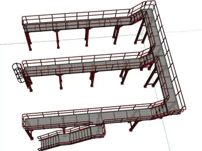Truck Wash Gantry 3D model