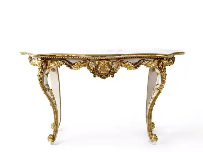 Elegant Baroque Console model pack Low-poly 3D model