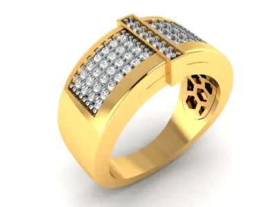 Solitaire Engagement Ring 3dm STL OBJ FBX Render Details 3D print model