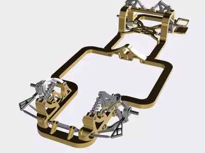 PRO TOURING MCS Low-Pro Chassis with Pushrod Suspension 3D print model