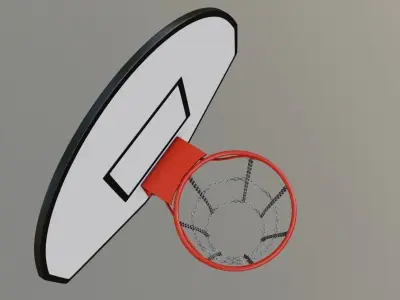 Basketball Hoop Low-poly 3D model