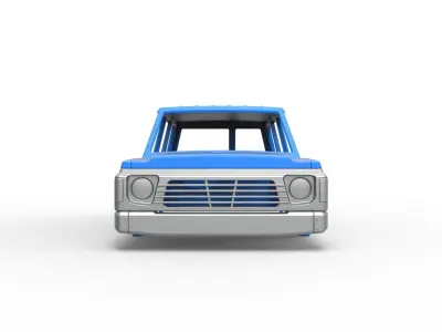 Shell of vintage SUV Version 2 Scale 1 to 25 3D print model