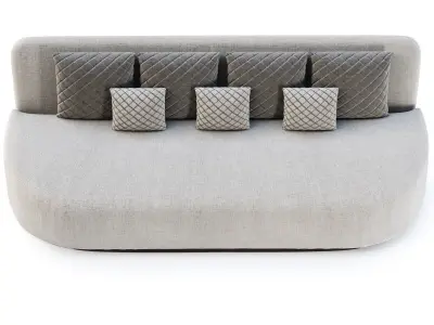 Stefa restaurant double seat sofa SCD22 by Bpoint Design 3D model