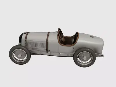 1910s Early Vintage Grand Prix Race Car Antique Open Wheel Racer 3D model