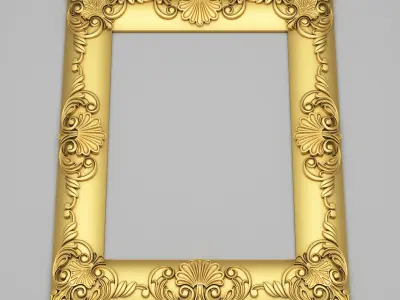 Classic Frame Mirror 002 3D model